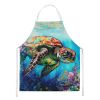Loggerhead Sea Turtle Apron Cooking Kitchen Server Baking Crafts Gardening for Adult Women Men, Unisex, Large, Multicolor