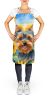 Yorkshire Terrier in Sunflowers Apron Cooking Kitchen Server Baking Crafts Gardening for Adult Women Men, Unisex, Large, Multicolor