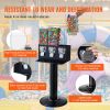 VEVOR Gumball Machine with Stand Vending Coin Bank Vintage Candy Dispenser Black