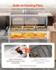 6 x 1/2 Pans Commercial Food Warmer Steam Table with Undershelf and Shield