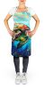 Loggerhead Sea Turtle Apron Cooking Kitchen Server Baking Crafts Gardening for Adult Women Men, Unisex, Large, Multicolor