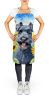Kerry Blue Terrier in Sunflowers Apron Cooking Kitchen Server Baking Crafts Gardening for Adult Women Men, Unisex, Large, Multicolor