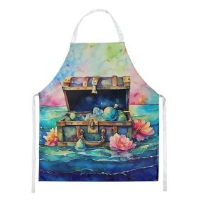 Treasure Chest Apron Cooking Kitchen Server Baking Crafts Gardening for Adult Women Men, Unisex, Large, Multicolor