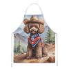 Poodle Cowboy Welcome Apron Cooking Kitchen Server Baking Crafts Gardening for Adult Women Men, Unisex, Large, Multicolor