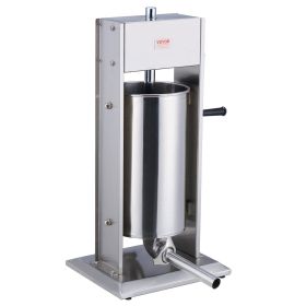 VEVOR Manual Sausage Stuffer 15 L Vertical Sausage Machine 304 Stainless Steel