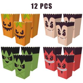 12Pcs Halloween Popcorn Box (Option: W13688137)