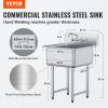 VEVOR Stainless Steel Prep & Utility Sink, 1 Compartment Free Standing Small Sink Include Faucet & legs